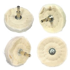 4PCS 3 Inch Cotton Drill Buffing Wheel with 1/4" Shank, Polishing for sundry