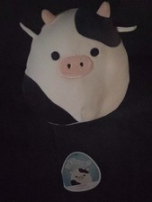 Squishmallows Kellytoy 8 Connor the Cow Peach Horns Stuffed Animal Plush Toy