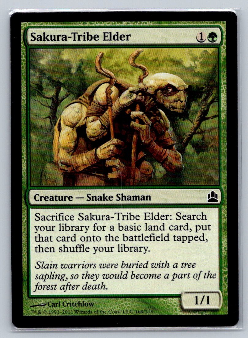 MTG Commander 2011 #169 Sakura-Tribe Elder Common Snake Shaman