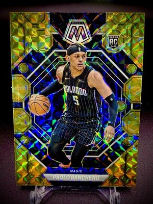   2022-23 Panini Mosaic Paolo Banchero (RC) Reactive Yellow Mosaic Prizm   