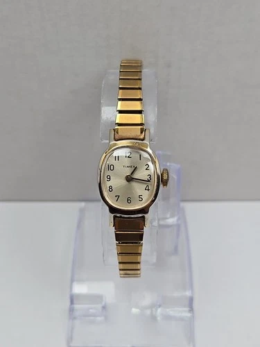 Vintage Timex Cavatina Gold Tone Manual Wind Womens Watch Dainty New Battery