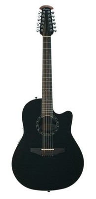 Ovation 2751AX-5-G 12-String Black Pro Series Std, Deep Contour