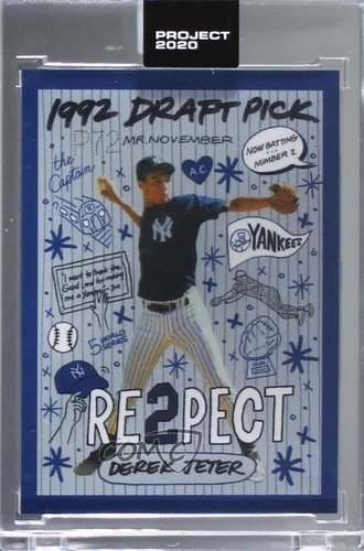 2020 Topps Project 2020 1993 Topps /4123 Derek Jeter Sophia Chang #251 HOF