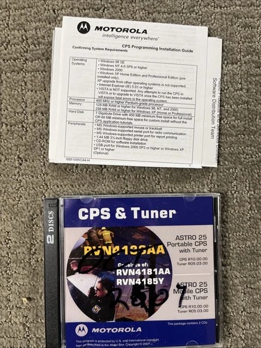 Motorola CPS Tuner CD software Astro 25 RVN4181AA RVN4185Y 2 CD