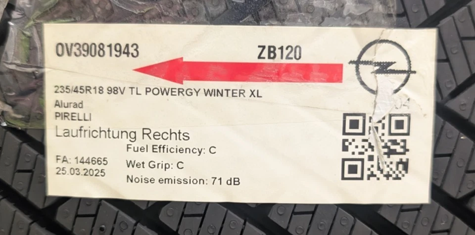 Winterkomplettrad-Satz Opel Insignia B 235-45R18 98V Pirelli Winterräder 52 - Bild 3 von 4