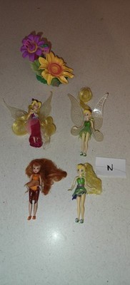 Disney Fairies Mini Dolls 3.75'' Fairy Lot of 4  Brushable Hair (N)