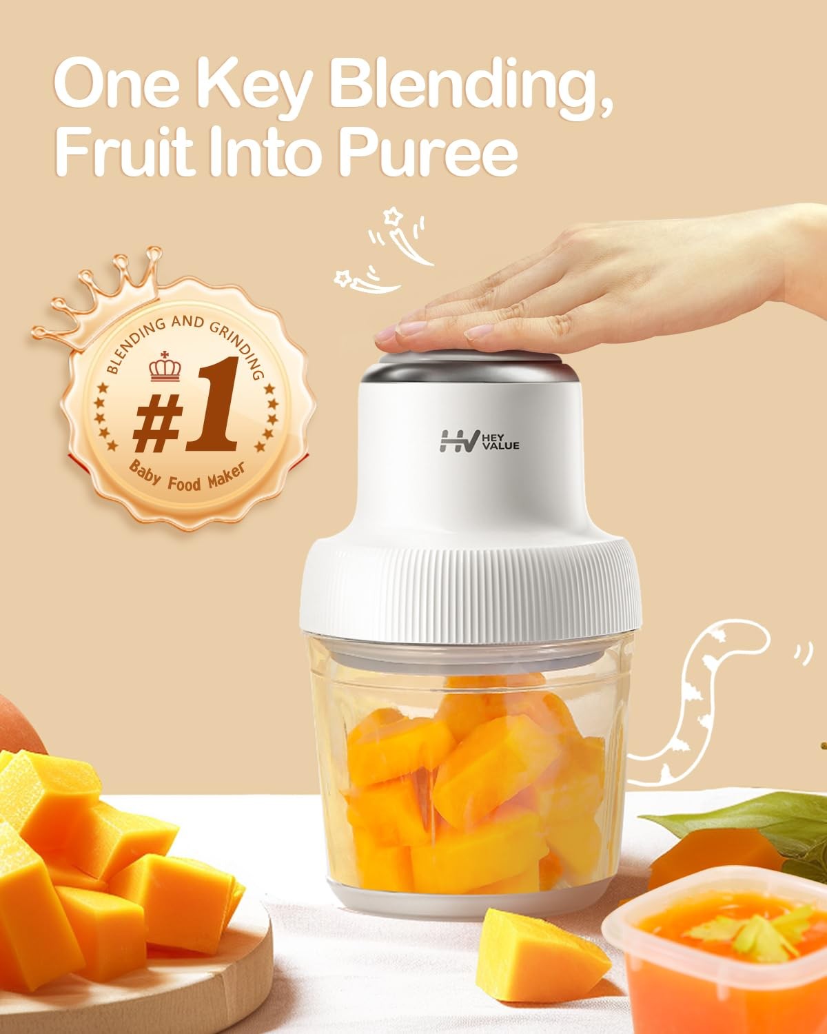 13-in-1 Baby Food Maker, Blender, Containers, Freezer Tray, Silicone Spoons