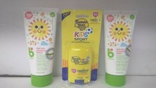 2 Babyganics Kids SPF 50+ Sunscreen Lotion 6 oz & 1 Banana Boat Kids Stick...1Fg 3.33 per gallon