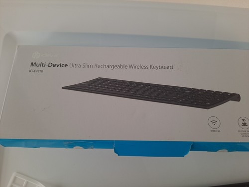 iClever IC-BK10 Multi Device Connection Rechargeable Wireless Keyboard Black NOB - Picture 2 of 8
