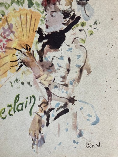 Christian Bérard 1946 dessin vintage parfum mode illustration retro publicité - Foto 3 di 4