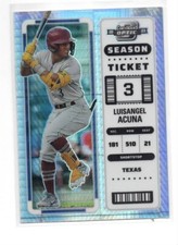LUISANGEL ACUNA 2023 PANINI CHRONICLES CONTENDERS OPTIC HYPER PRIZM #18  /75