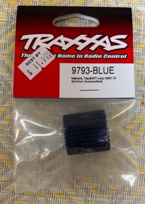 Traxxas Part #9793-BLUE: Heat Sink, Titan 87T Motor (aluminum, blue-anodized)