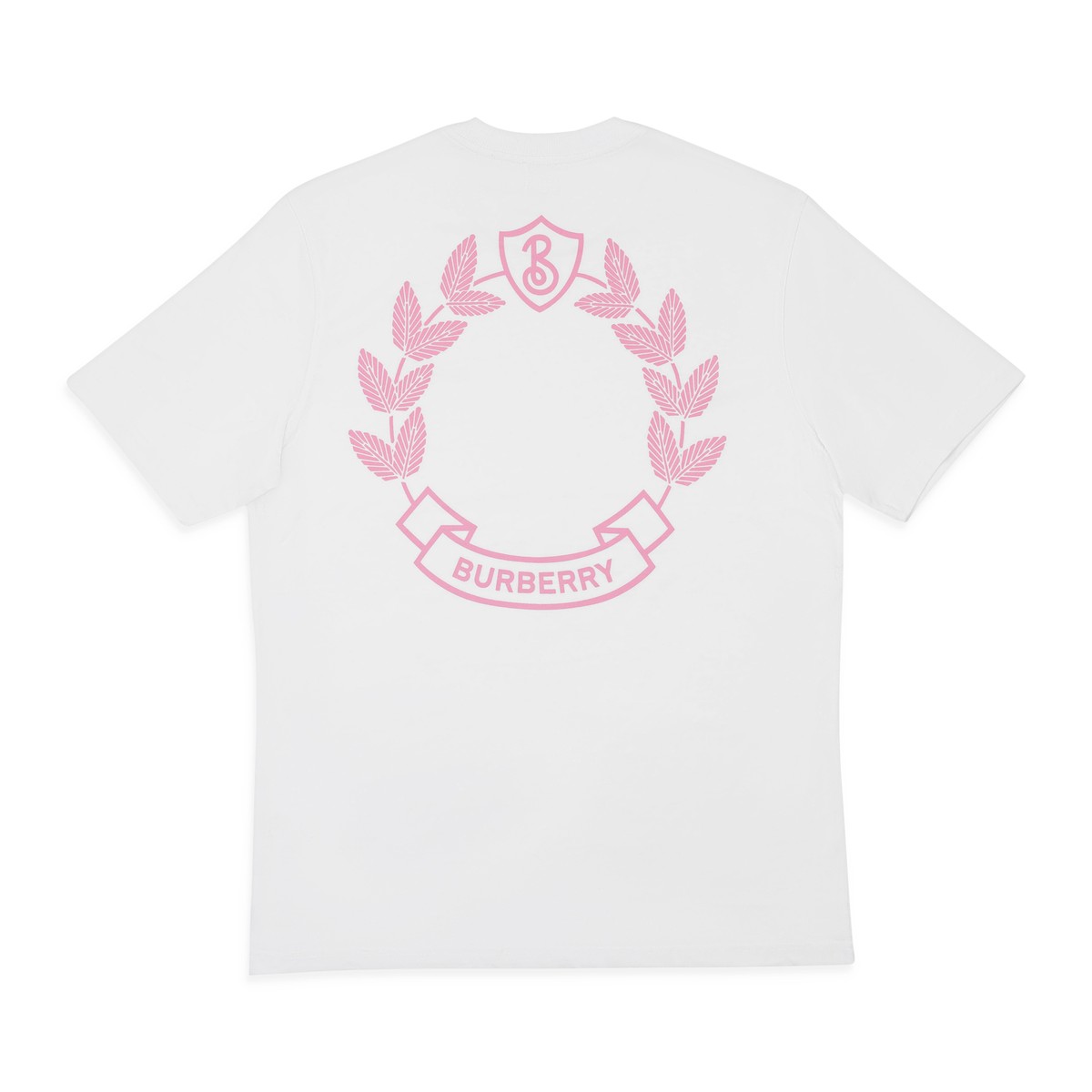 NWT BURBERRY OAK LEAF CREST WHITE PINK T-SHIRT SIZE M $510