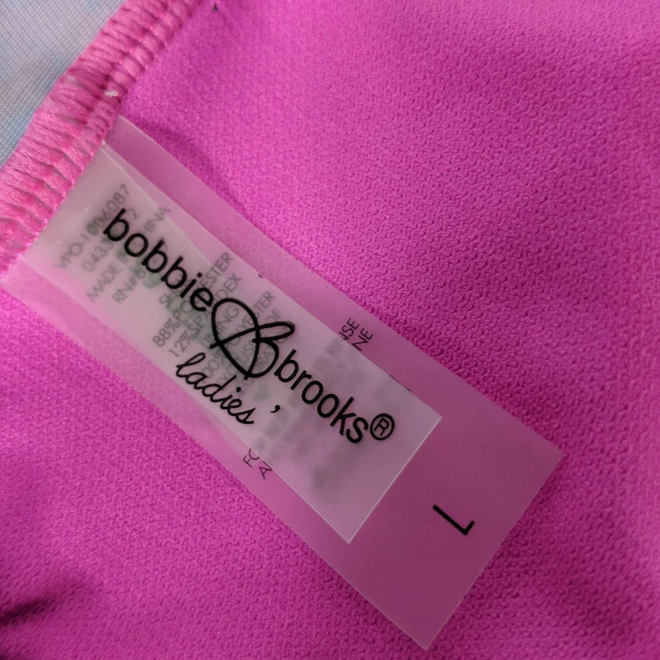 Bobbie Brooks Mujer Bikini Traje de Baño Top Talla Grande Azul Rosa Ombre Acolchado Foto 4 de 4