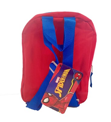 boys mini backpack marvel Spider-man 11" Black Red Web Slinging This Marvel Avengers Boys 11 inch Mini Backpack features one spacious main compartment with zipper closures Marvel Spider-Man Kids Small Mini