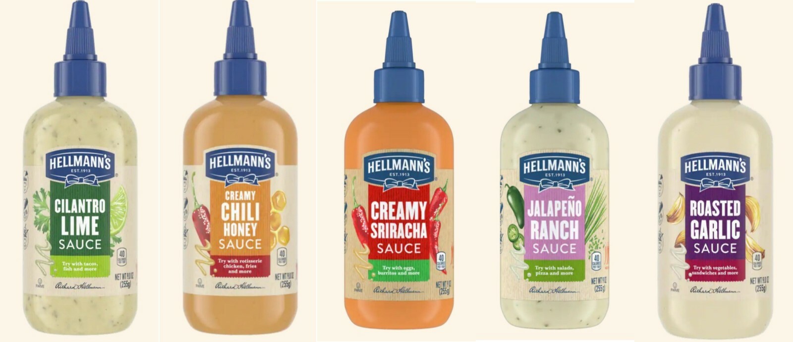 Pick 2 Hellmann's Sauces Cilantro Lime, Garlic Jalapeno Ranch