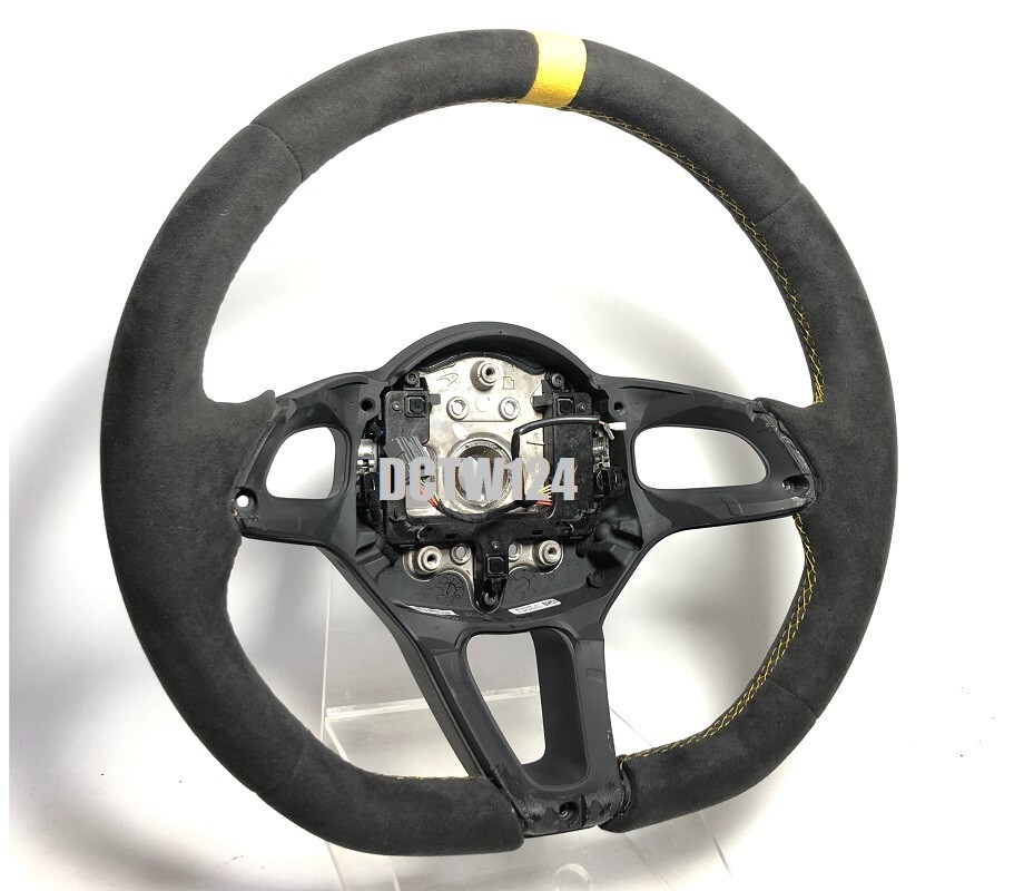 Thick padding alcantara wrap service McLaren 720S steering wheel color band stit