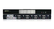 GCS1644 Dual-Monitor KVM ioGear 4-Port DualView Switch w/Audio