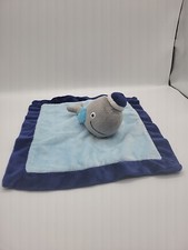Bananafish Sailor WHALE Baby Lovey Blue Security Blanket Plush 12  x12  