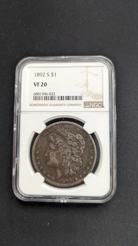 1892 S Morgan Silver $1 Dollar Coin - NGC VF 20 