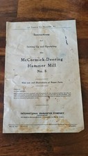 Molino de martillos McCormick Deering Nº 5 instrucciones configuración manual de operación