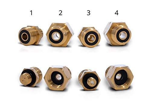 PELMOS Adattatore Bombole Gas I Set da 4 Adattatori per Bombola Gas UE I (Q0I)