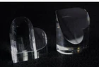 2 Steuben Hearts Glass Paperweights Pair Signed Sculpture Figurines Up Down RARE