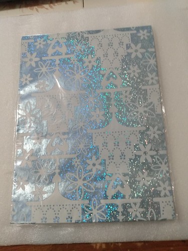 American Greetings Geschenkpapier Hochzeit Silberfolie Kuchen Herz Blume 8 Fuß - Bild 3 von 6