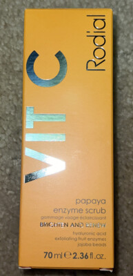 Rodial VIT C Papaya Enzyme Scrub 2.36 fl Oz New In Box