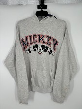 Vintage Disney Mickey Mouse Hoodie Size XL 90's Graphic Print Made In USA Design