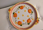 Temptations Ceramic Serving Platter- Pumpkin Patch Design — photo 7
