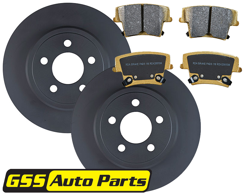 Rear Rda Brake Disc Rotors (pair) & Heavy Duty Brake Pads RDA7964 ...