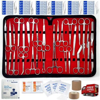 First Responder Paramedic Trauma Emergency Medical KIT FULLY STOCKED Twofold Bag