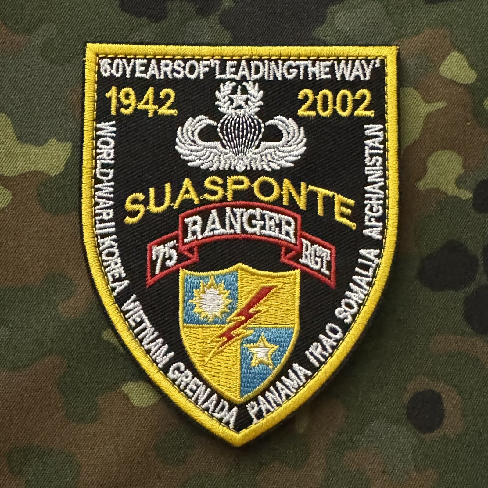 US ARMY 75th Ranger Regiment 60 Years Anniversary Embroidered Patch ...
