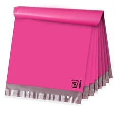 100 pcs 10x13 Inches Pink Poly Mailers Shipping Envelopes Strong Adhesive Sea...