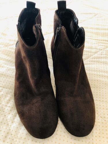 aquatalia for edward meller ankle boots size 39 brown suede excellent condition - Picture 5 of 9