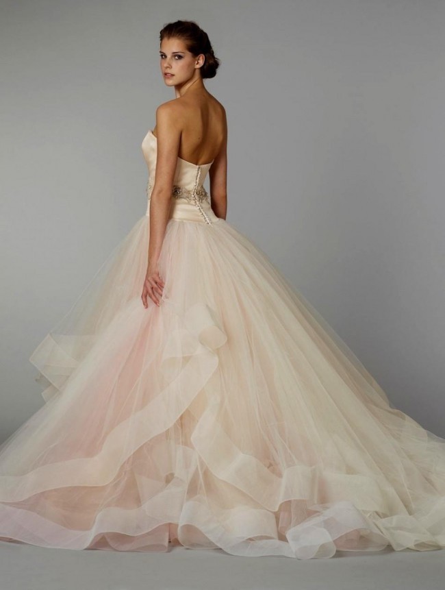 Elegant Lazaro Pink Wedding Dress: Timeless Beauty for Your Big Day