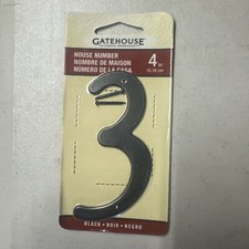 New Sealed House Gatehouse 4" Aluminium Black Number 3 three