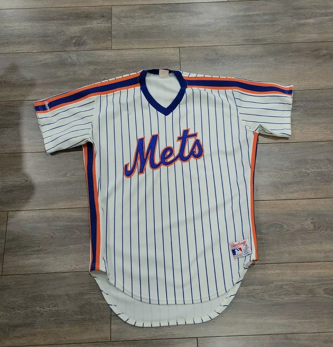 RARE! AUTHENTIC VINTAGE NY METS JERSEY 44 LARGE 80S RAWLINGS BASEBALL BLANK