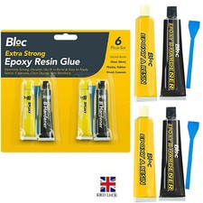 Extra Strong EPOXY RESIN GLUE 6 Piece Repair Adhesive Kit Hardener DIY0534 UK