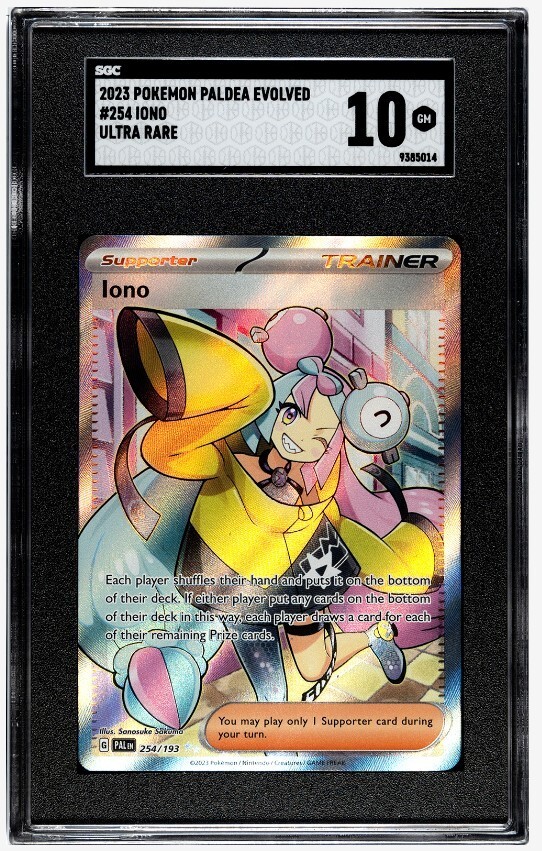Pokmon TCG Iono Scarlet & Violet -Paldea Evolved 254/193 Holo Ultra Rare  SGC 10