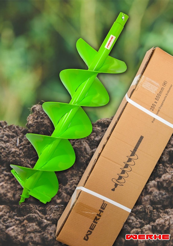 300mm Erdbohrer Pfahlbohrer Bohrer STIHL Adapter BT106C BT20C BT120 - Foto 2