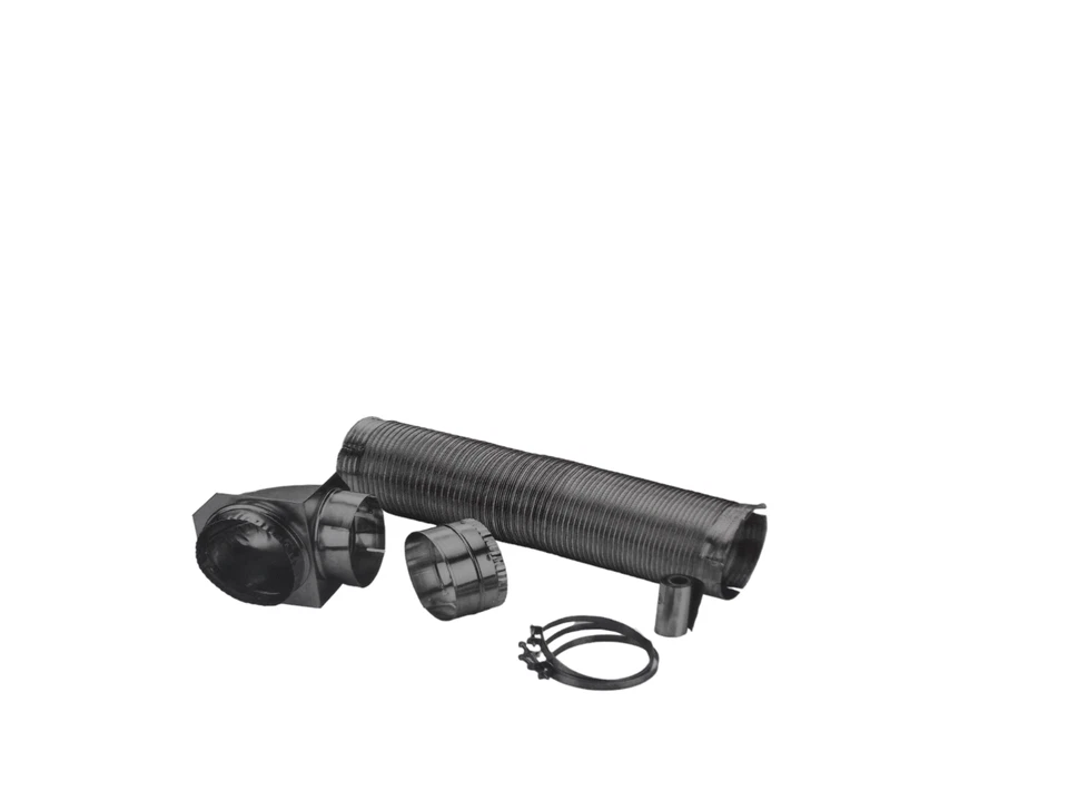 Комплект полужестких вентиляционных отверстий для сушильной машины Smart Choice 8 футов 1 вентиляционное отверстие 1 колено 90* 1 соединительный воздуховод - Изображение 2 из 3