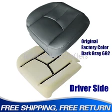 For 03-06 Chevy Silverado 1500 2500HD Driver Seat Cover & Foam Cushion Dark Gray