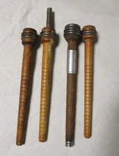 Vintage 8" Wooden Industrial Bobbin, Quill, Spool, Thread Yarn Textile Lot of 4