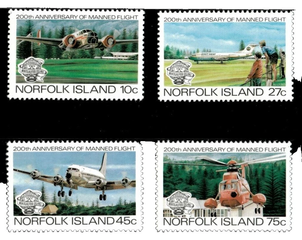 Norfolk Island Transportation Postal Stamps