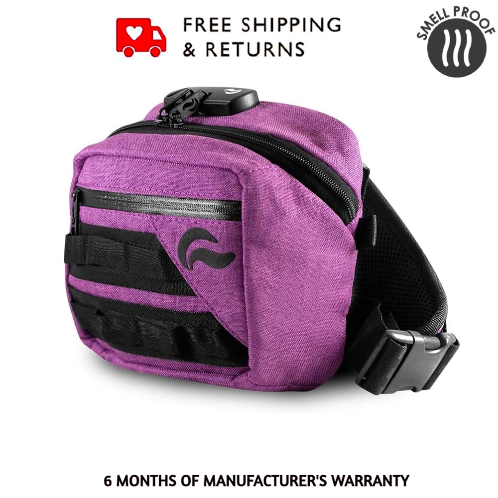 Skunk Kross Smell Proof Weather Resistant Fanny Pack with Lock Lavender