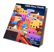 Stonehouse Collection 1000 Piece Puzzle - Colorful Village - Jigsaw Puzzle
