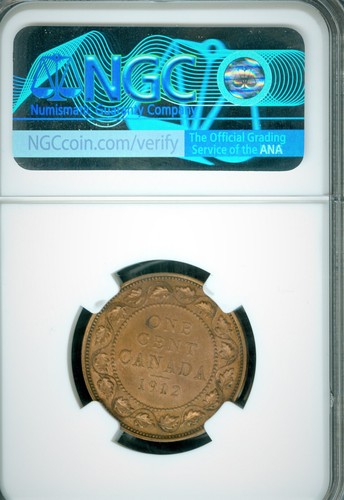 1912 CANADA LARGE CENT NGC MS63 RB MAC 90rd & 8PERL FIRST STRIKE * - Picture 2 of 2