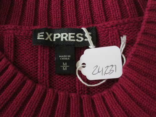 Suéter Express Borgoña Mujer Talla M Pecho 28 Lados Con Cordones Manga Corta 24237 - Imagen 5 de 7